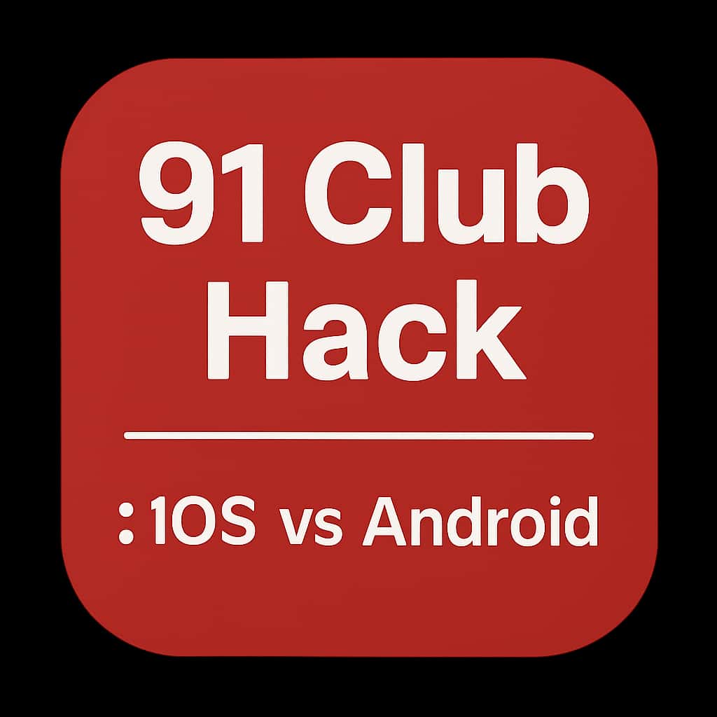 Icon representing 91 Club Hack differences for iOS and Android platforms.