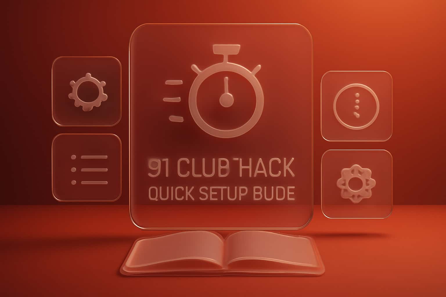 An informative scene illustrating the setup process for the 91 Club Hack app.