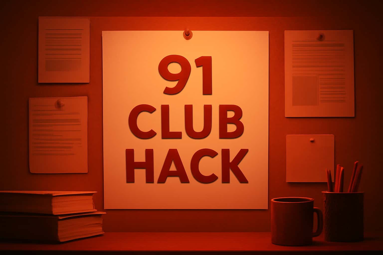 Informational scene regarding the Latest 91 Club Hack Notices.