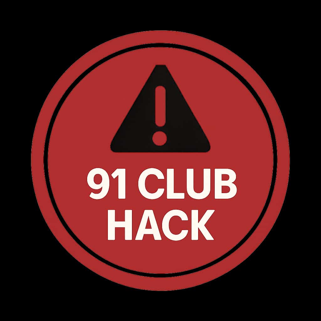 A badge symbolizing the help resource for common issues with 91 Club Hack.