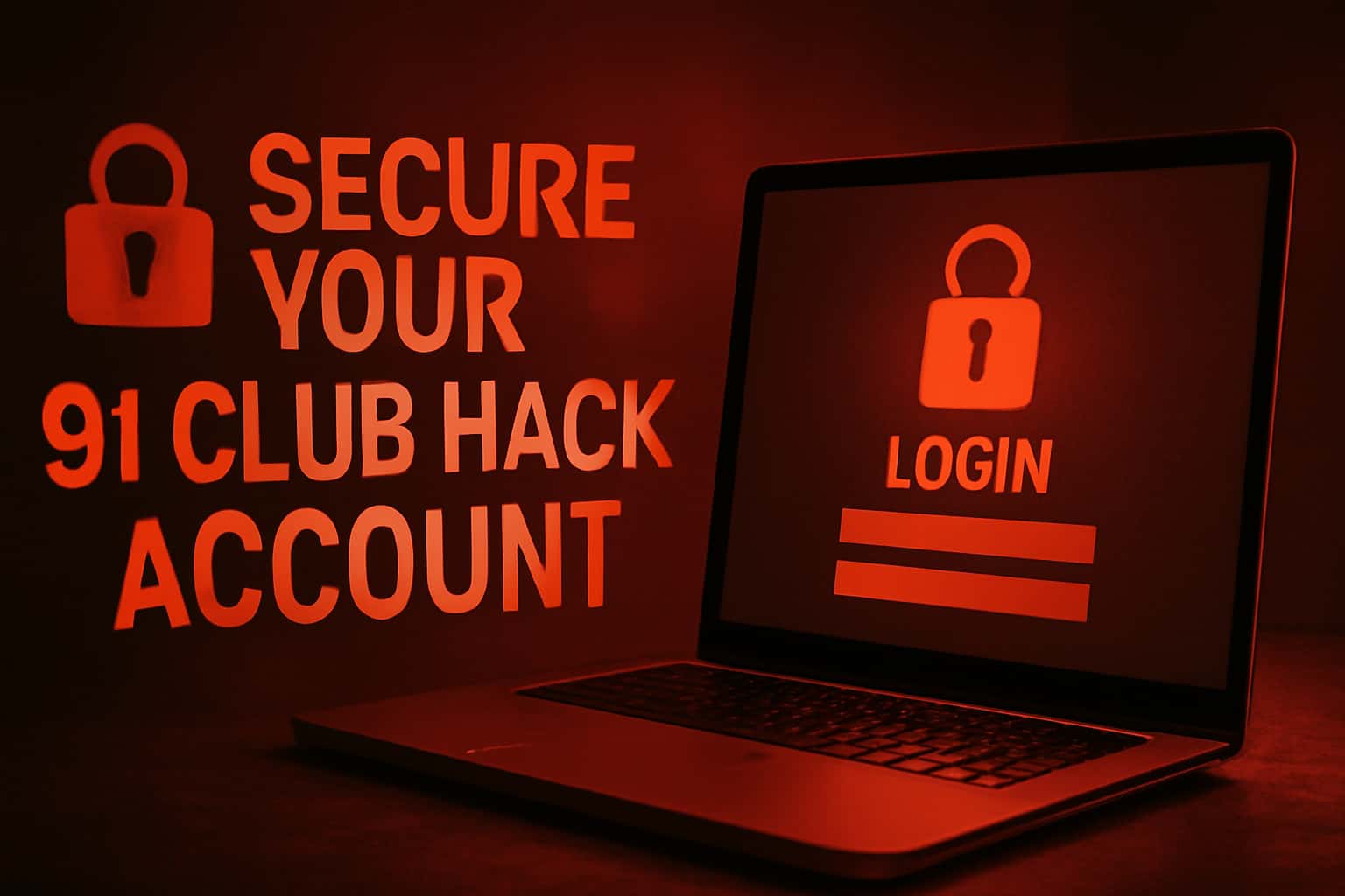 An informative scene highlighting account security measures for 91 Club Hack.