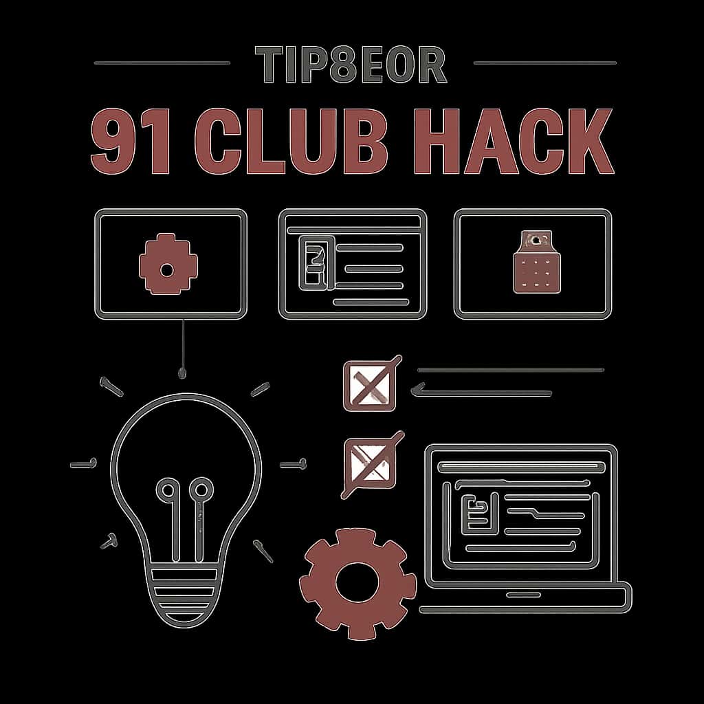 An educational diagram illustrating tips for effective use of 91 Club Hack.