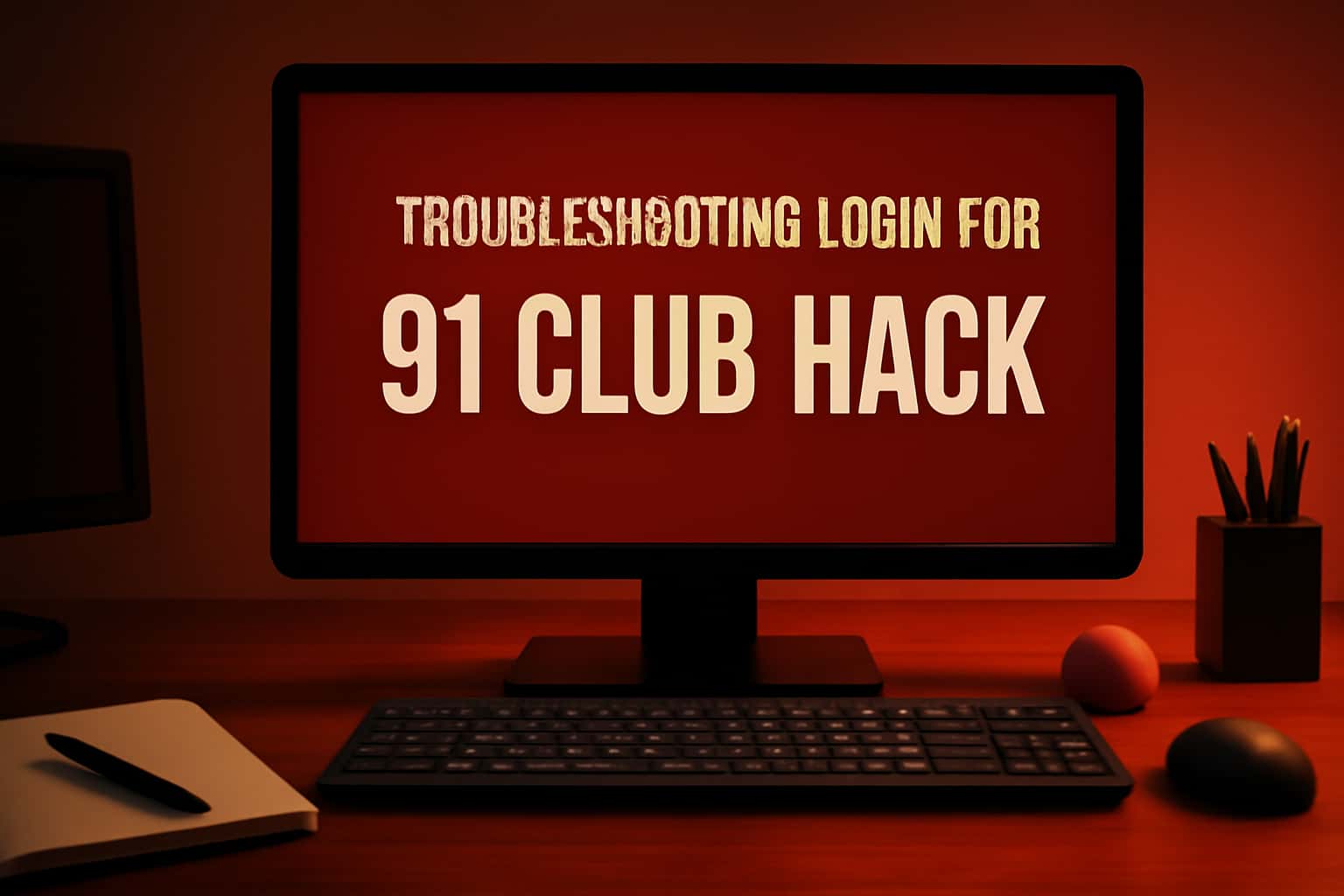 An informative scene illustrating troubleshooting login for 91 Club Hack.